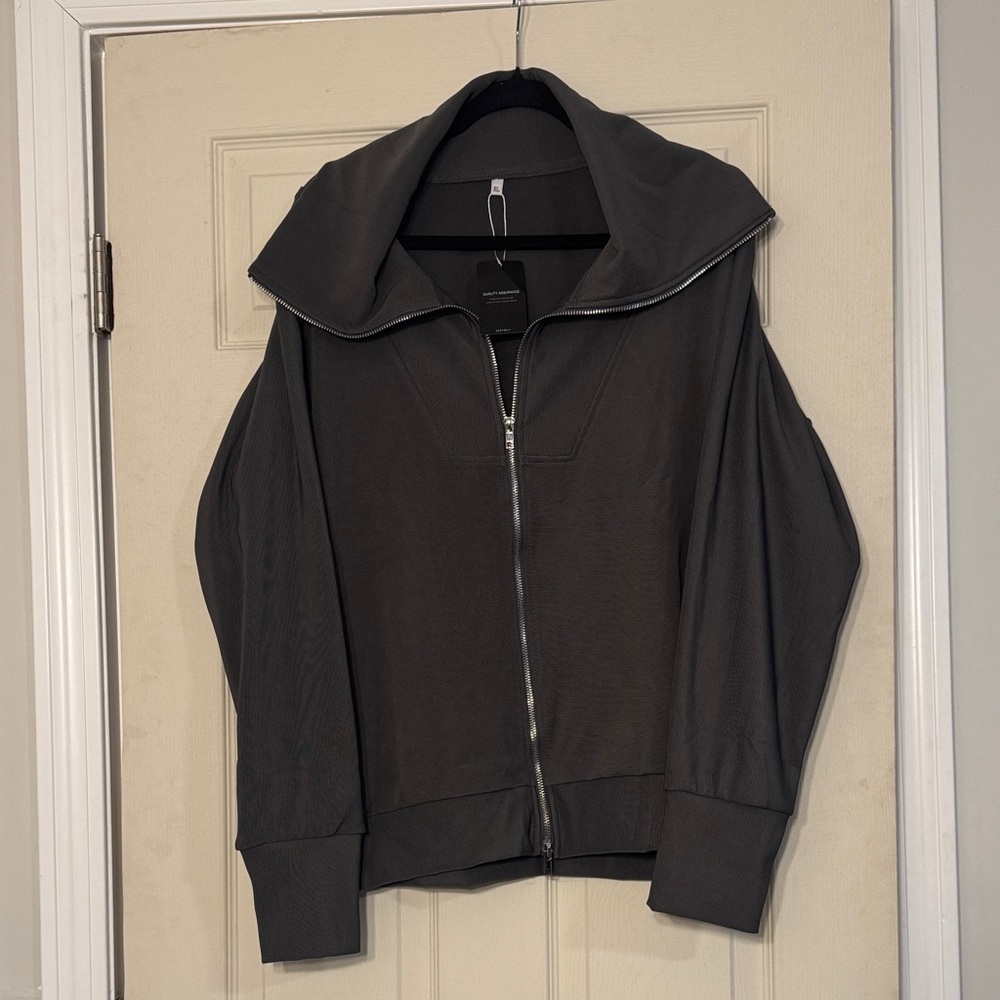 Dark Gray Zip-Up Jacket
